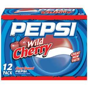 Pepsi Wild Cherry Cola, 12 Pack Of 12 fl oz Cans, 144 fl oz