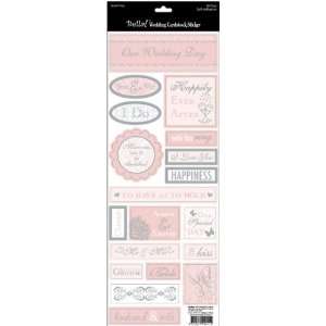  Wedding Foiled Cardstock Stickers Phrases 