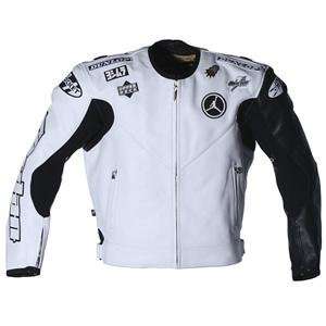    Jordan 2K7 Team Replica Leather Jacket   46/White/Black Automotive