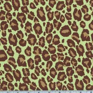  60 Wide Charmeuse Satin Leopard Lime Fabric By The Yard 