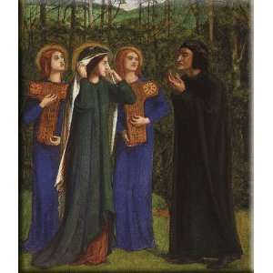 The Meeting of Dante and Beatrice in Paradise 26x30 Streched Canvas 