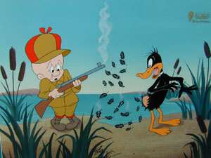 Daffy Duck Elmer Fudd Cel DUCK HUNTING Friz Freleng  
