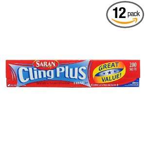  Saran Cling Plus, 200 Square Feet (Pack of 12) Health 