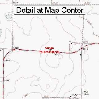  USGS Topographic Quadrangle Map   Sudan, Texas (Folded 