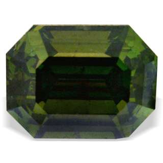 59 ctw PINE GREEN EMERALD CUT LOOSE NATURAL DIAMOND  