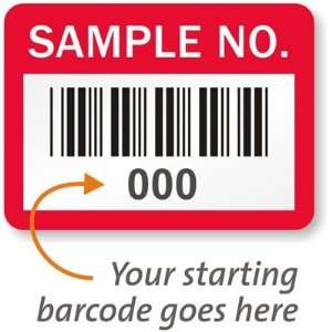  SAMPLE NO., with barcode numbering Vinyl (with heavy 