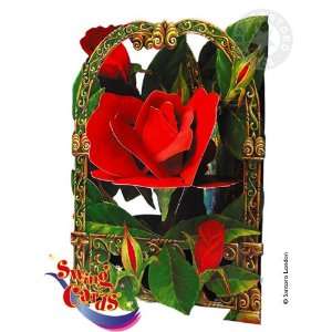  Santoro Interactive 3 D Swing Card, Rose Greeting Card 