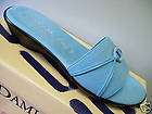 DAMIANIS Womens Turquoise Blue Shoes Sandals 8 NEW