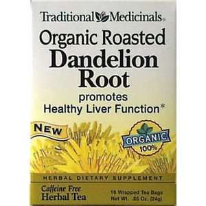 Traditional Medicinals Roasted Dandelion Root, Tea, Organic   1 box 