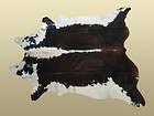 Light Brown and White Longhorn Spotted Cowhide Rug  