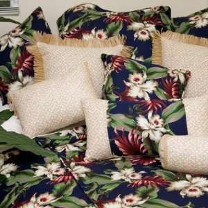  Hanalei 2 OR SB Orchids Sapphire Blue Comforter