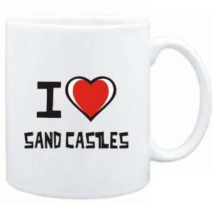    Mug White I love Sand Castles  Hobbies