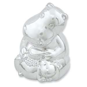  Silver plated Dancing Hippo Bank Jewelry