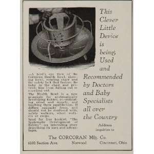  1926 Ad Corcoran Health Bowl Chair Baby Development 