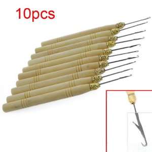   10Pcs Feather Hair Extension Kit Hook Needle Threader DIY Tool Beauty