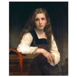  The Fair Spinner by William Adolphe Bouguereau. Size 38.00 