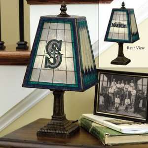  Seattle Mariners Art Glass Table Lamp Memorabilia. Sports 