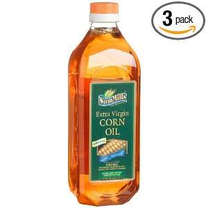 Sam Mills Extra Virgin Corn Oil, 2.1 Pound Plastic Bottles (Pack of 3 
