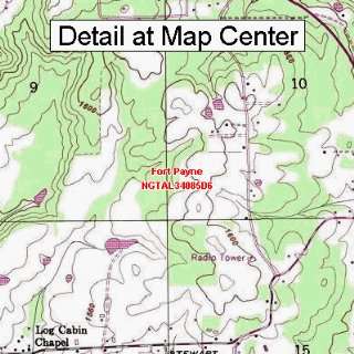   Topographic Quadrangle Map   Fort Payne, Alabama (Folded/Waterproof