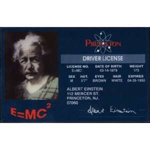  Albert Einstein driver license.
