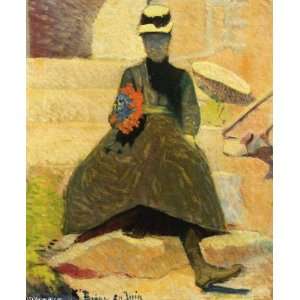   Emile Bernard   32 x 38 inches   Woman at Saint Briac