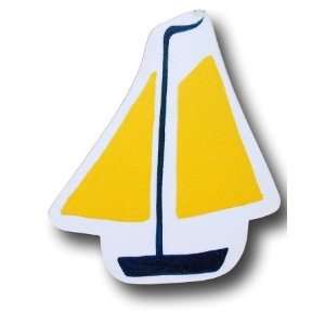  One World Kids DP00000542 Sail Boat Yellow  Door Pull 