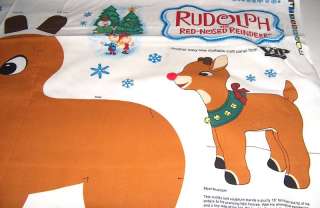 Rudolph The Red Nosed Reindeer Toy/Doll Fabric Panel  