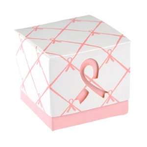  Artwedding Cute Ribbon Printed Favor Box (Set of 24),Pink 