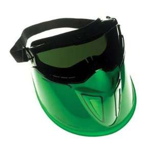 Shield Chemical Splash Impact Goggles With Green Flexible Frame, IRUV 