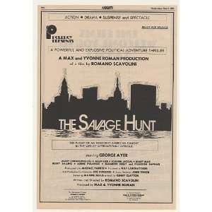  1980 The Savage Hunt Movie Promo Trade Print Ad (Movie 