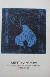 scarce MILTON AVERY Retrospective of Prints price list  