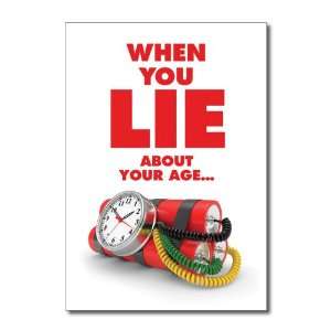  Card Lie About Age Humor Greeting Ron Kanfi