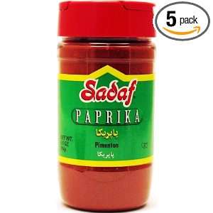 Sadaf Paprika, 6.5 Ounce (Pack of 5)  Grocery & Gourmet 