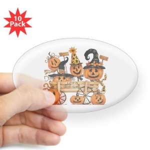   Clear (Oval) (10 Pack) Halloween Lets Boogie Jack o Lantern Pumpkin