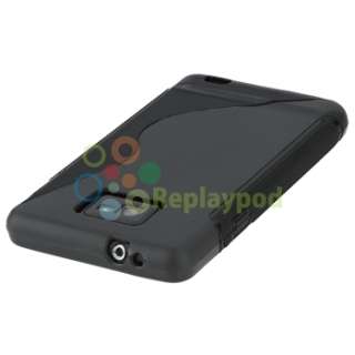 BLACK S LINE GEL CASE COVER FOR SAMSUNG I9100 GALAXY S2  