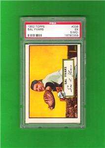 1952 Topps #338 Sal Yvars PSA 5 EX (MC) New York Giants vintage High 