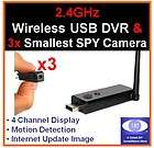 Mini 2.4GHz Wireless USB Receiver + 3 x The Smallest SPY A/V Camera 