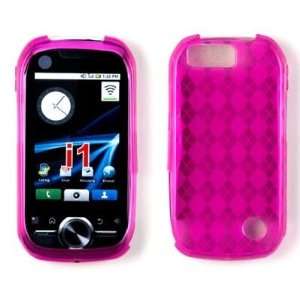   Motorola i1 Zooly TPU Argyle Case Hot Pink Cell Phones & Accessories
