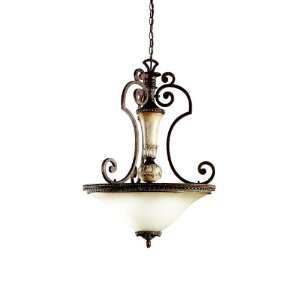  Sabrina 3 Light Traditional Inverted Pendant Fixture from the Sabrin