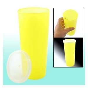  450ml Capacity 3 Dia Yellow Plastic Airtight Water Bottle 