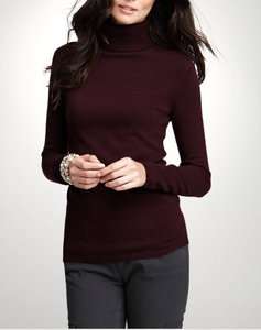 NWT Ann Taylor Womens 100% Cashmere Turtleneck Sweater, XS X Small 0/2 