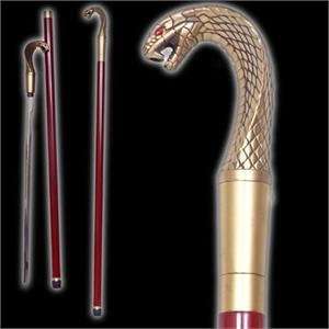  Red and Gold Cobra Cane Sword 