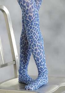 Roper Boots Girls Royal Blue Leopard Tights Footed Leggings Small 