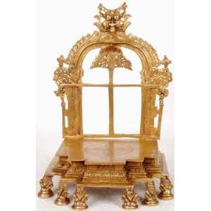  Deity Throne   Brass Sculpture