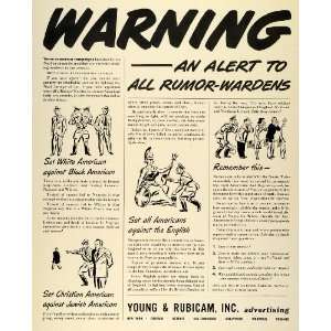 1942 Ad World War II Rumors German Military Americans Propaganda Black 