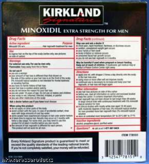 MONTHS KIRKLAND MINOXIDIL 5% MENS HAIR LOSS REGROWTH 312547781510 
