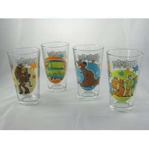  Scooby doo Pint Character Soda Glass Set 4 Pack Kitchen 