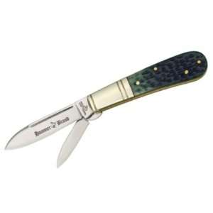 Hammer Knives 7 Barlow Knife with Green Jigged Bone Handles  