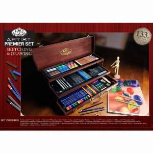  Royal Deluxe Sketching & Drawing Wood Chest   134 piece 