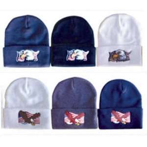  Beanie with Flag + Eagle Logos Case Pack 60 Everything 